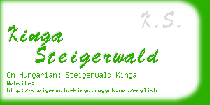 kinga steigerwald business card